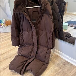 Banana Republic Dark Brown Puffer Coat